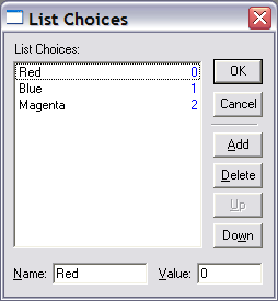 List Choices